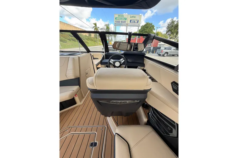 Slide: The Image of Interior of 2026 Nautique Super Air Nautique G25 Coastal Edition, featuring luxurious seating and modern design. - 12