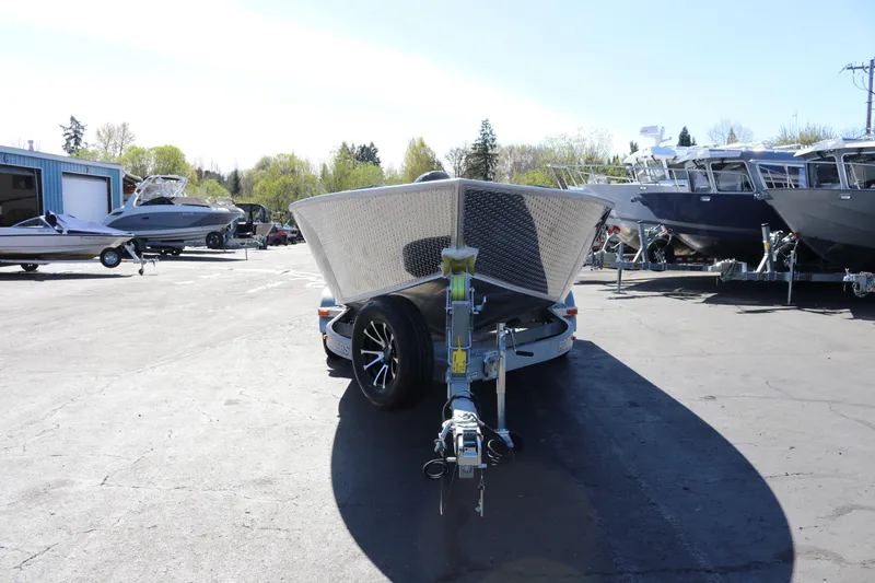 Slide: The Image of 2026 Alumaweld Columbia 21 boat on trailer in outdoor dealership lot. - 7