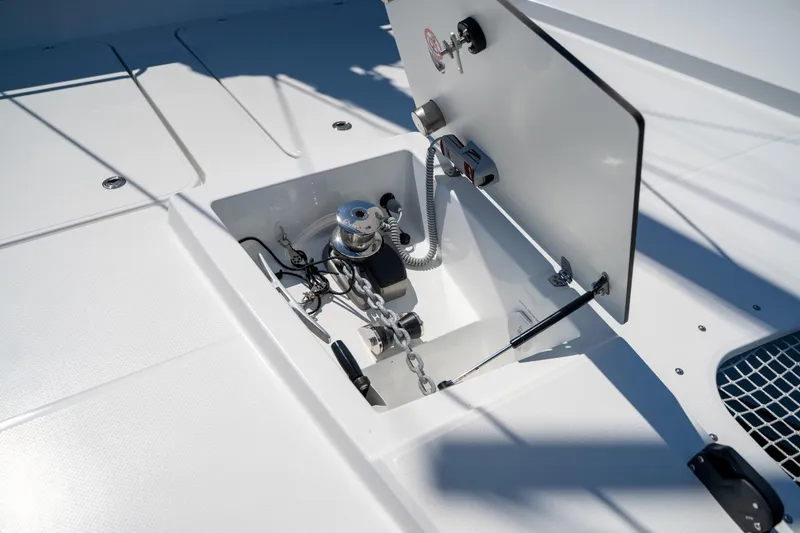 Slide: The Image of Anchor compartment of 2025 Fountaine Pajot New 41 catamaran, showcasing modern design. - 80