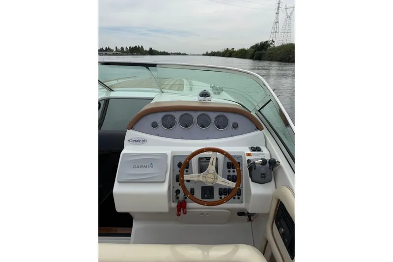 Slide: The Image of 2008 Chris-Craft Corsair 36 Heritage Edition helm with Garmin navigation system. - 11