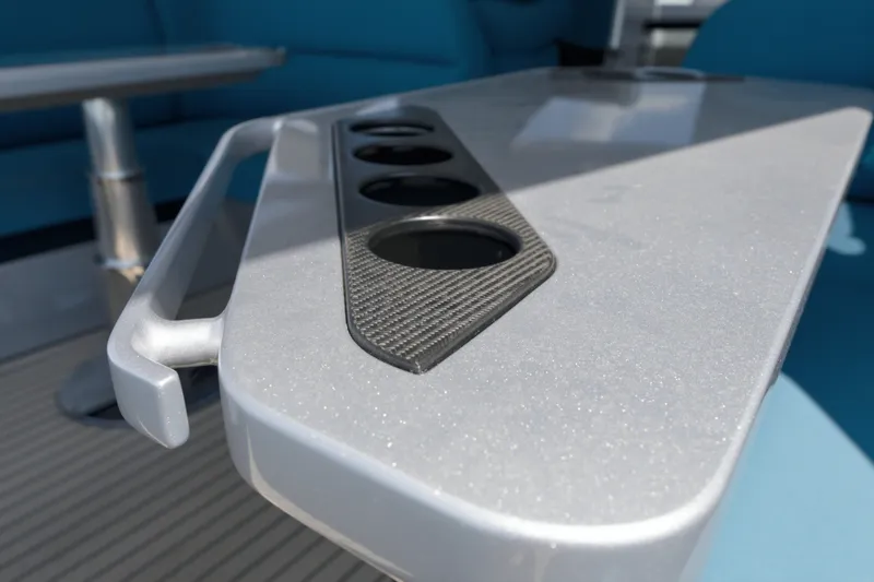 Slide: The Image of Modern boat interior with cup holders on a sleek table, Dutch American DA 53, 2026 model. - 78