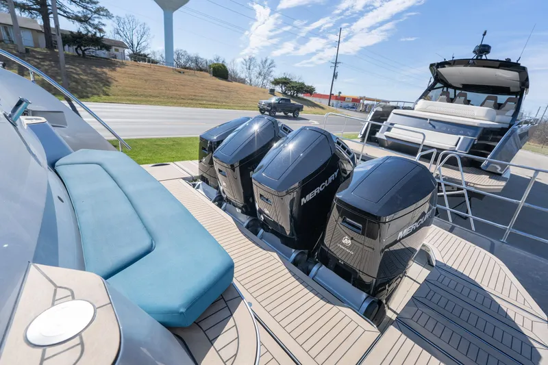 Slide: The Image of Luxury Dutch American DA 53 yacht with triple Mercury outboard engines, 2026 model. - 42