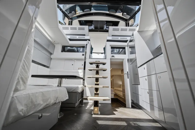 Slide: The Image of Luxurious interior of 2026 Dutch American DA 53 yacht with modern design and sleek finishes. - 38