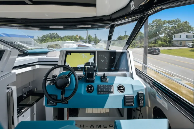 Slide: The Image of Interior cockpit of 2026 Dutch American DA 53 boat with modern navigation system. - 34