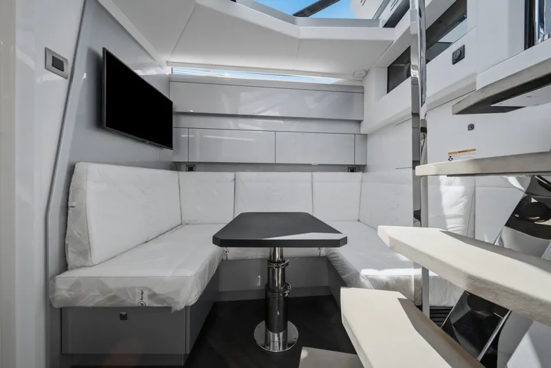 Slide: The Image of Modern interior of 2026 Dutch American DA 53 yacht with sleek seating and table. - 40