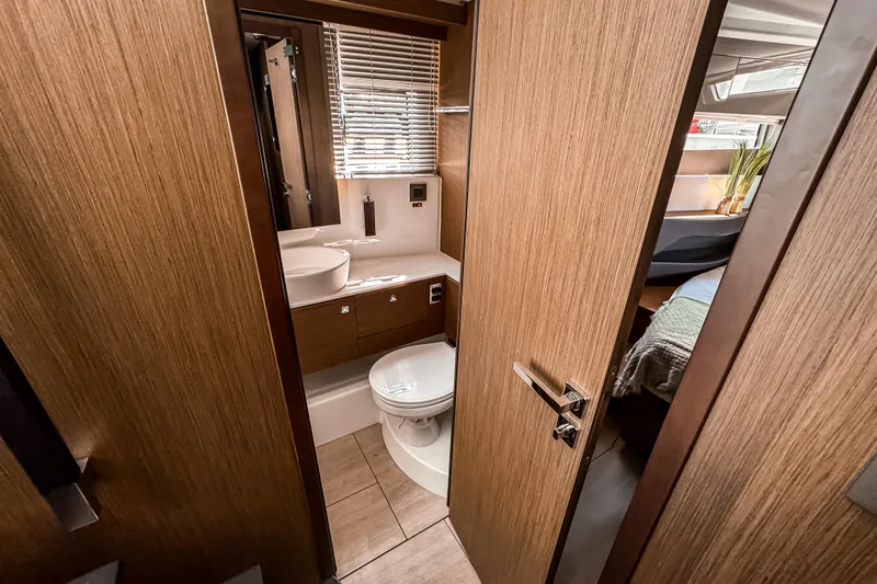 Slide: The Image of Luxurious bathroom interior of 2026 Wellcraft 44 Explorer yacht with modern fixtures. - 36