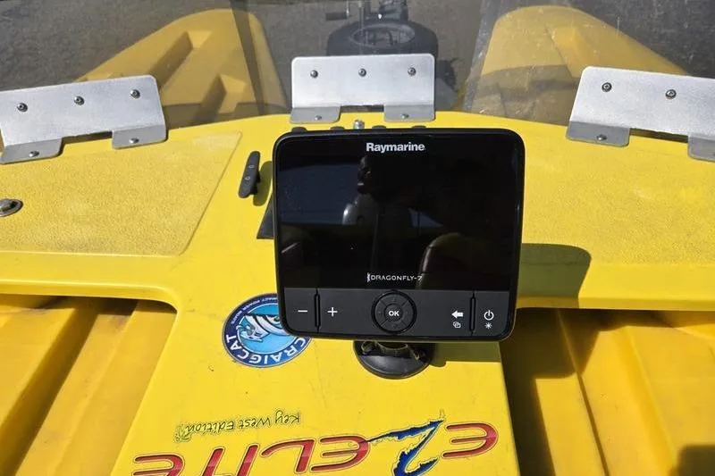 Slide: The Image of Yellow CraigCat CATCHIT 2019 with Raymarine Dragonfly 7 navigation system. - 11