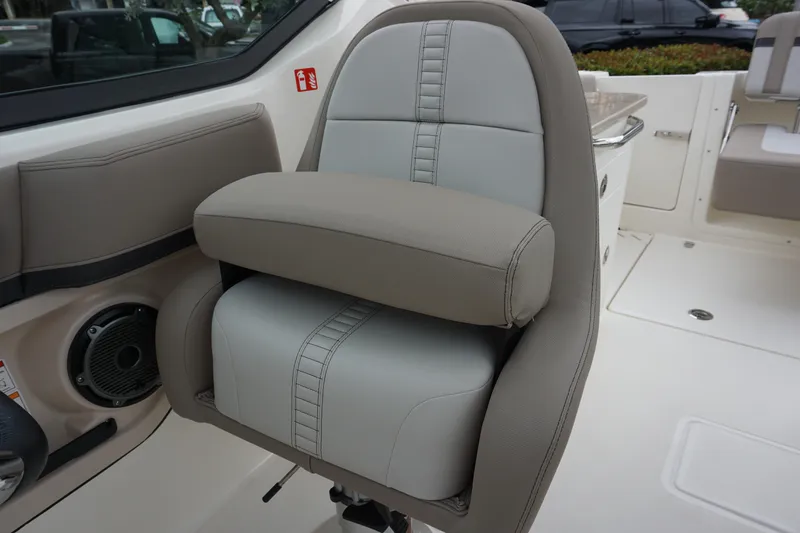 Slide: The Image of 2026 Boston Whaler 240 Vantage boat seat, featuring premium upholstery and ergonomic design. - 23