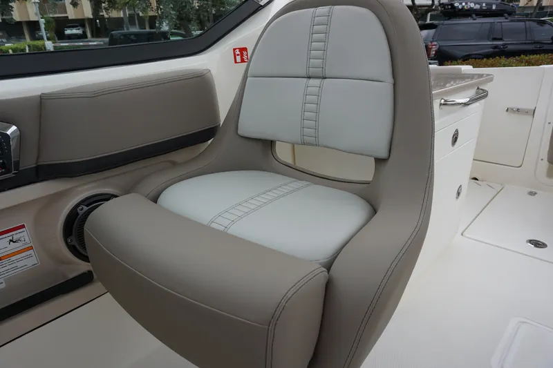 Slide: The Image of 2026 Boston Whaler 240 Vantage boat seat, featuring modern design and comfortable upholstery. - 24