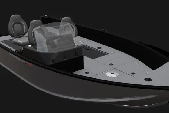 Slide: The Image of 2026 Alumacraft Voyageur 175 SC boat with sleek design and dual seating. - 19