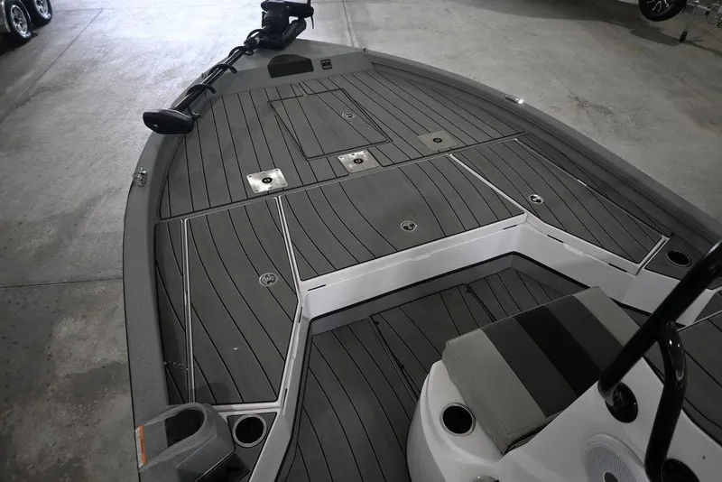 Slide: The Image of 2026 Vexus ACX 2210 boat deck with sleek, modern design and ample storage compartments. - 12