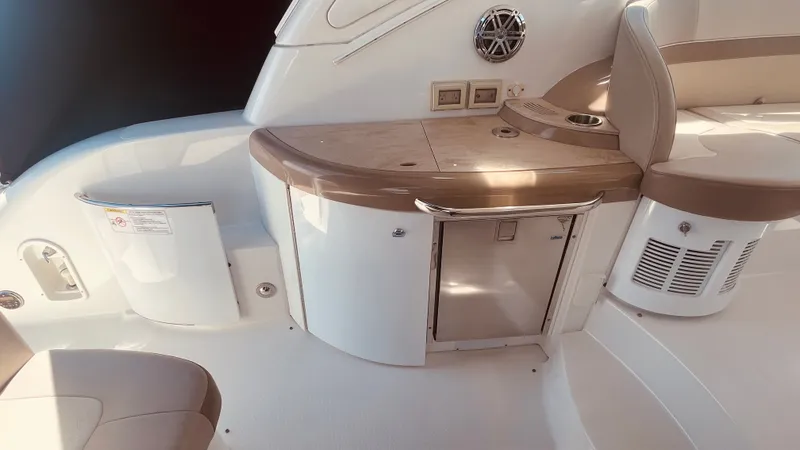 Slide: The Image of Interior of a 2016 Formula 37 Performance Cruiser with sleek design features. - 22