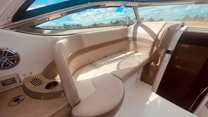 Slide: The Image of Interior of 2016 Formula 37 Performance Cruiser with beige seating area. - 30