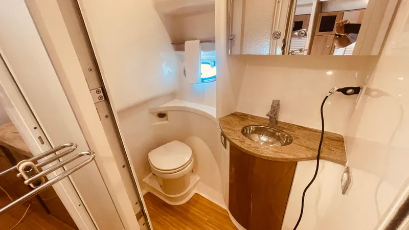 Slide: The Image of Interior of 2016 Formula 37 Performance Cruiser bathroom. - 34