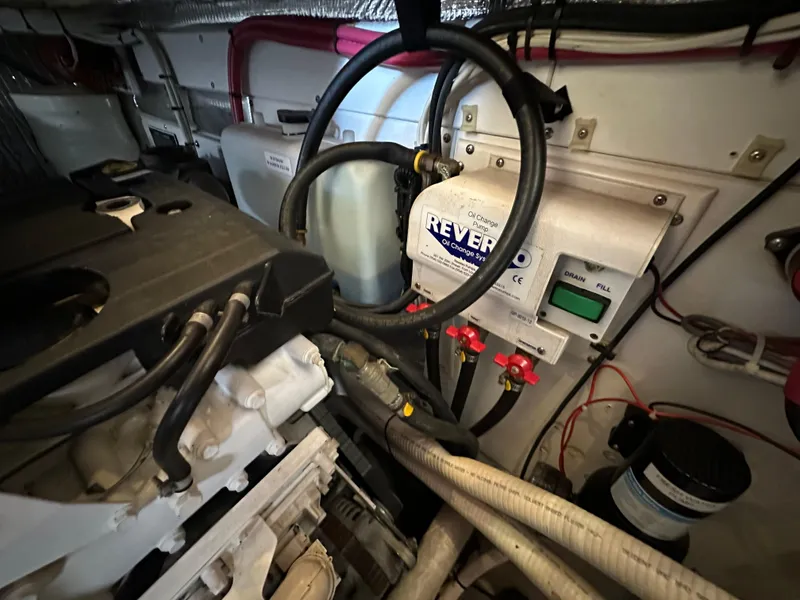 Slide: The Image of Engine room of 2007 Nordic Tug 32 with Reverso oil change system. - 28