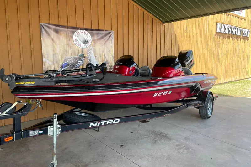 The Image of Red 2013 Nitro Z-7 boat on trailer at Mack's Sport Shop. - 0