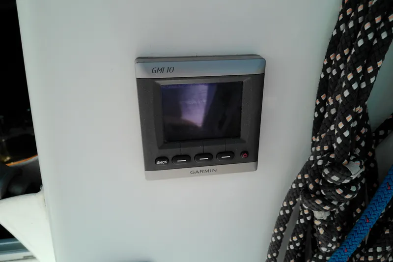 Slide: The Image of Garmin GMI 10 marine instrument on 1993 Beneteau First 310 sailboat. - 19