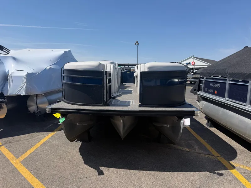 Slide: The Image of 2022 Barletta CORSA 22 QC TRITOON on parking lot. - 1