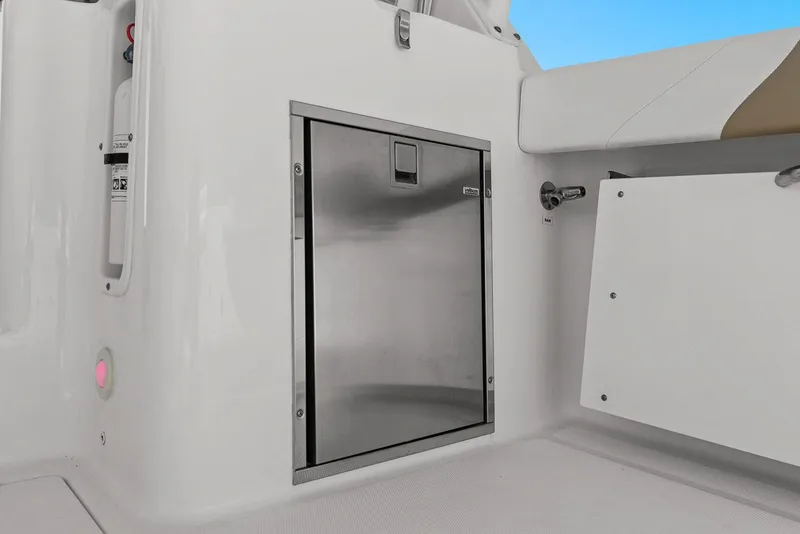 Slide: The Image of Interior of 2018 Edgewater 280CX Crossover with stainless steel cabinet. - 38