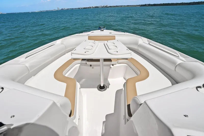 Slide: The Image of Interior view of Edgewater 280CX Crossover boat, 2018 model. - 50
