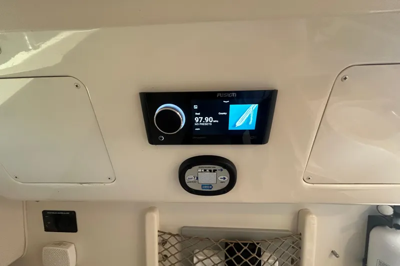Slide: The Image of Control panel of a 2021 Grady-White Gulfstream 232 boat interior. - 46