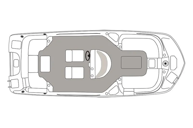 Slide: The Image of Manufacturer Provided Image: Top view layout of 2017 Hurricane SunDeck Sport 232 OB boat. - 10