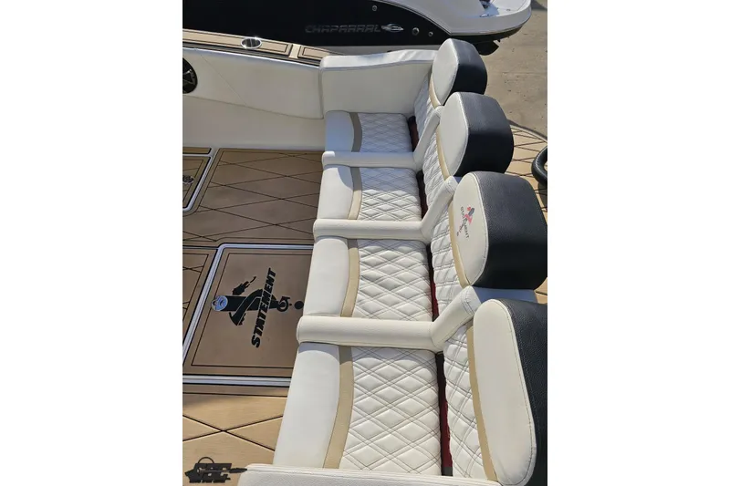 Slide: The Image of Luxurious seating on 2017 Statement 380 Open boat with quilted upholstery and elegant design. - 24