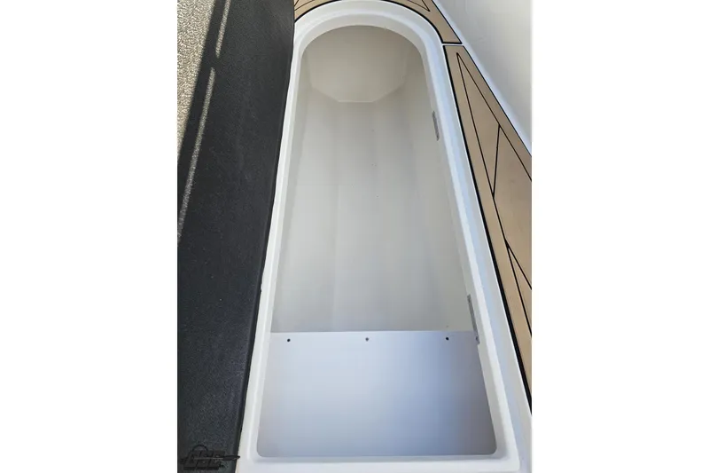 Slide: The Image of Storage compartment on 2017 Statement 380 Open boat, featuring sleek interior design. - 58