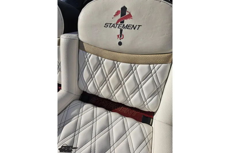 Slide: The Image of Luxurious quilted seat of 2017 Statement 380 Open boat, featuring elegant design. - 71