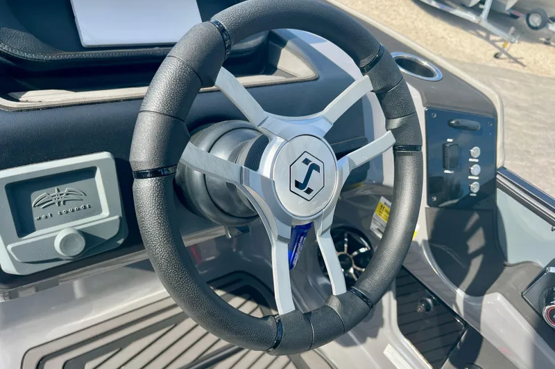 Slide: The Image of Steering wheel of Harris Sunliner 230 Sport 2026 boat. - 15