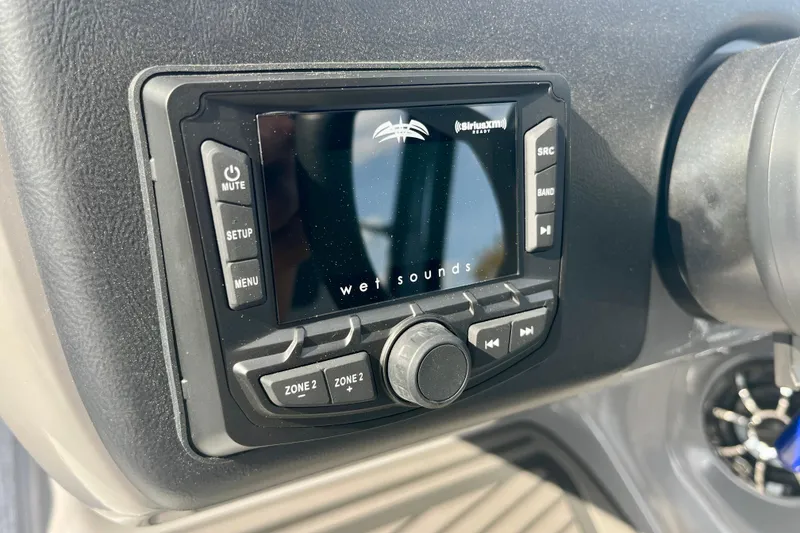 Slide: The Image of Wet Sounds control panel in 2026 Harris Sunliner 230 Sport. - 17
