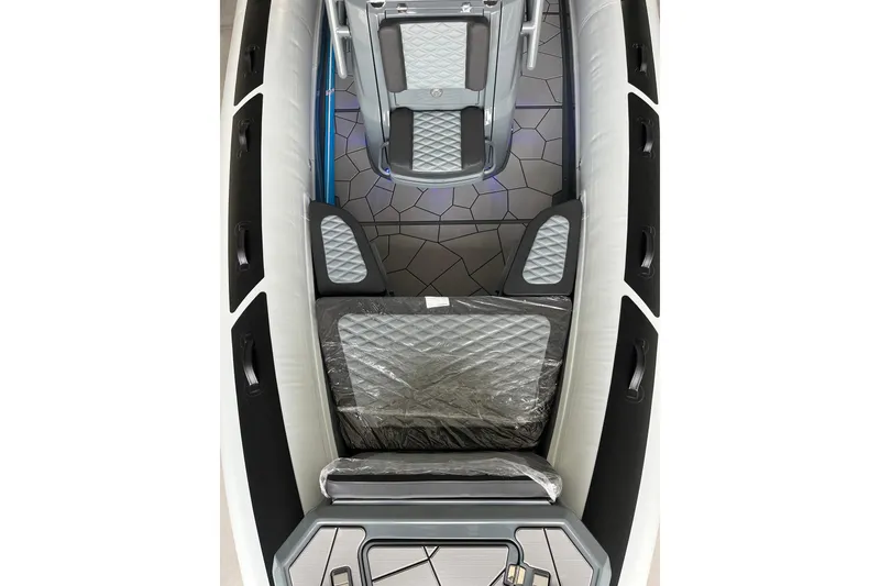 Slide: The Image of Interior view of 2026 Highfield Sport 760 boat, featuring sleek seating and modern design. - 4