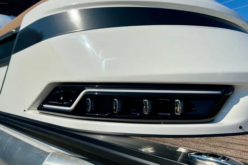 Slide: The Image of Close-up of Harris Grand Mariner 230 boat, model year 2026. - 12