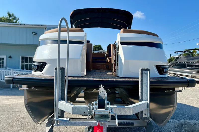 Slide: The Image of Harris Grand Mariner 230 boat 2026 on trailer, rear view. - 3