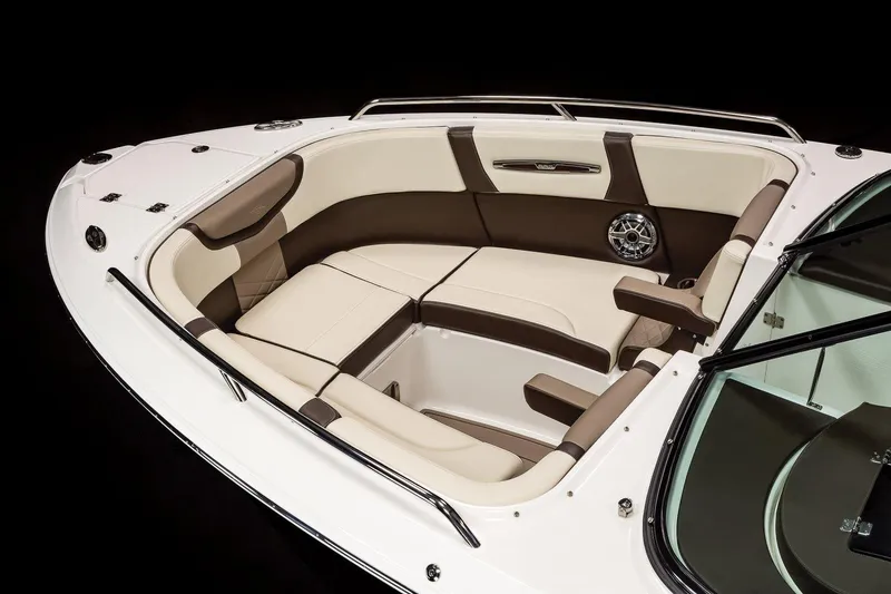 Slide: The Image of Manufacturer Provided Image: 2021 Chaparral 267 SSX boat interior with luxurious seating and modern design. - 4