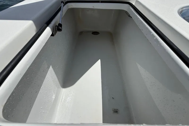 Slide: The Image of 2017 Beavertail Skiffs Lightning storage compartment, showcasing spacious interior and clean design. - 40