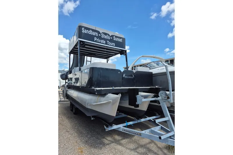 The Image of 2022 Sport Pontoons Tritoon Slide for private tours, featuring sandbars, shells, and sunset experiences. - 1