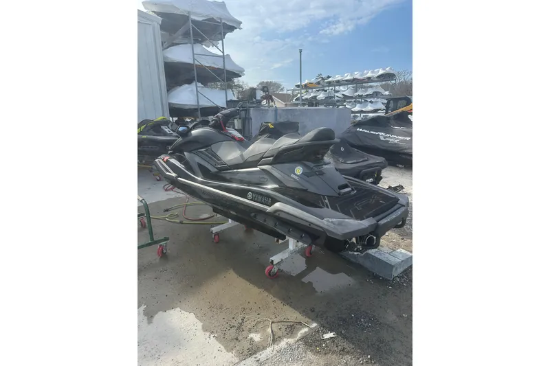 Slide: The Image of 2021 Yamaha WaveRunner FX Cruiser SVHO in storage, ready for water adventures. - 4