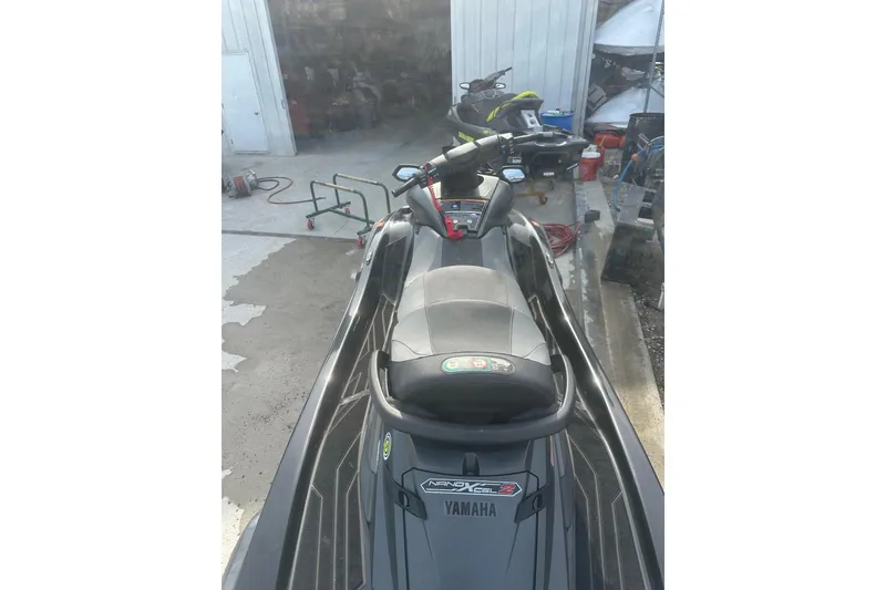 Slide: The Image of 2021 Yamaha WaveRunner FX Cruiser SVHO in a garage setting. - 6