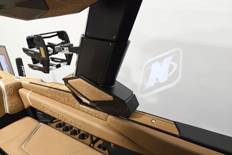 Slide: The Image of 2026 Nautique Super Air Nautique G25 Paragon interior with luxury seating and advanced features. - 12