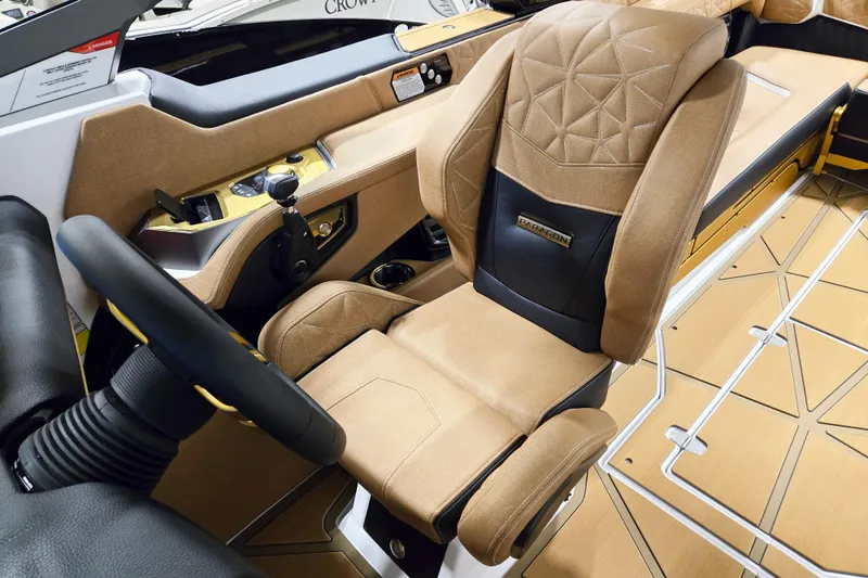 Slide: The Image of Luxurious interior of 2026 Nautique Super Air Nautique G25 Paragon boat, featuring premium seating. - 9