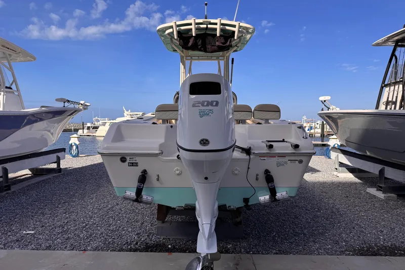 Slide: The Image of 2021 Sea Chaser 22 HFC boat with 200 HP engine at marina. - 3