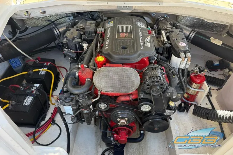 Slide: The Image of Engine compartment of a 2006 Chaparral Sunesta 274 with Volvo Penta motor. - 27