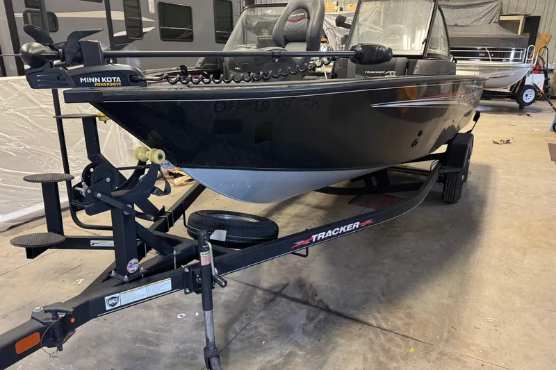 The Image of 2023 Tracker Targa V-19 WT boat on trailer in indoor storage. - 1