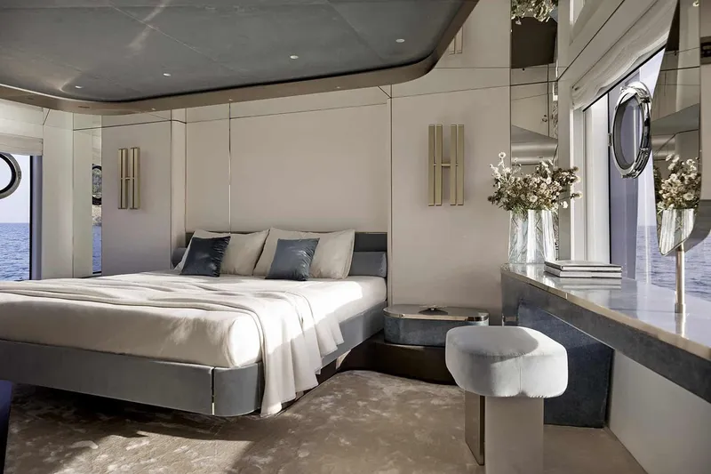 Slide: The Image of Manufacturer Provided Image: Luxurious interior of 2025 Azimut Magellano 30M yacht with elegant decor and modern design. - 17