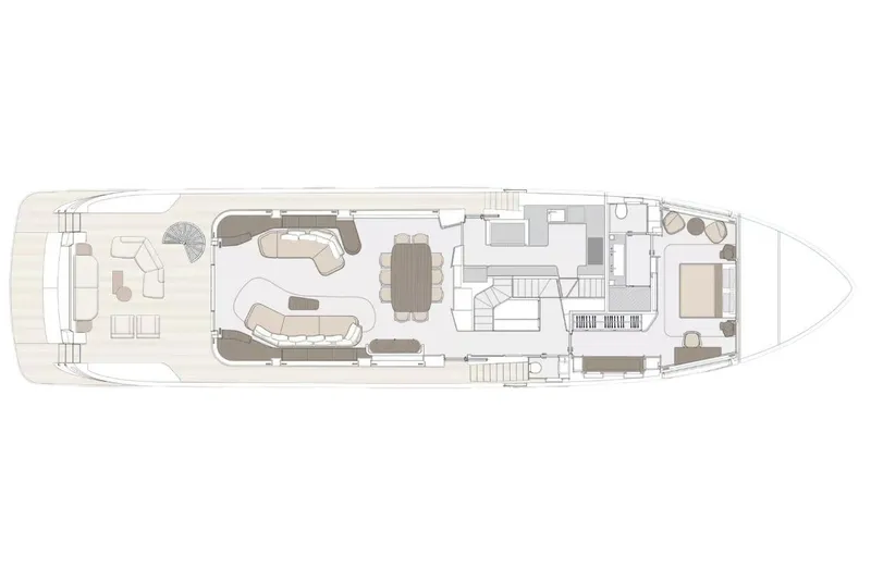Slide: The Image of Luxurious cabin interior of 2026 Azimut Magellano 30M yacht with modern bunk beds. - 21