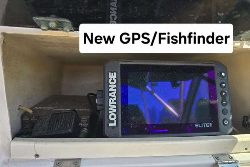 Slide: The Image of New Lowrance Elite GPS/Fishfinder installed on 1992 Grady White 226 boat. - 20