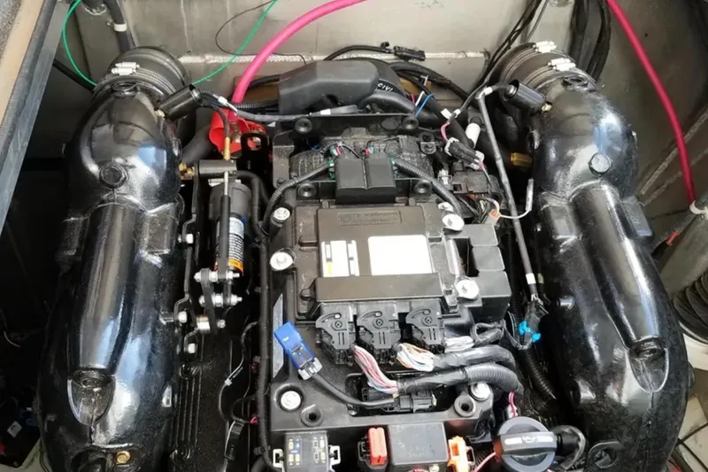 Slide: The Image of Engine compartment of 2007 American Waterways Sundancer Trip #15 boat. - 19