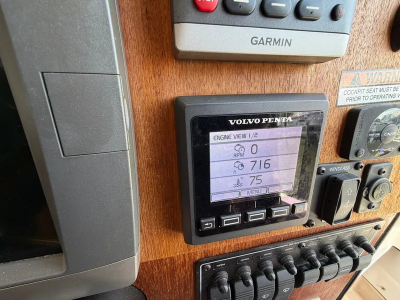 Slide: The Image of Volvo Penta control panel on 2013 Ranger Tugs R-31 CB. - 43