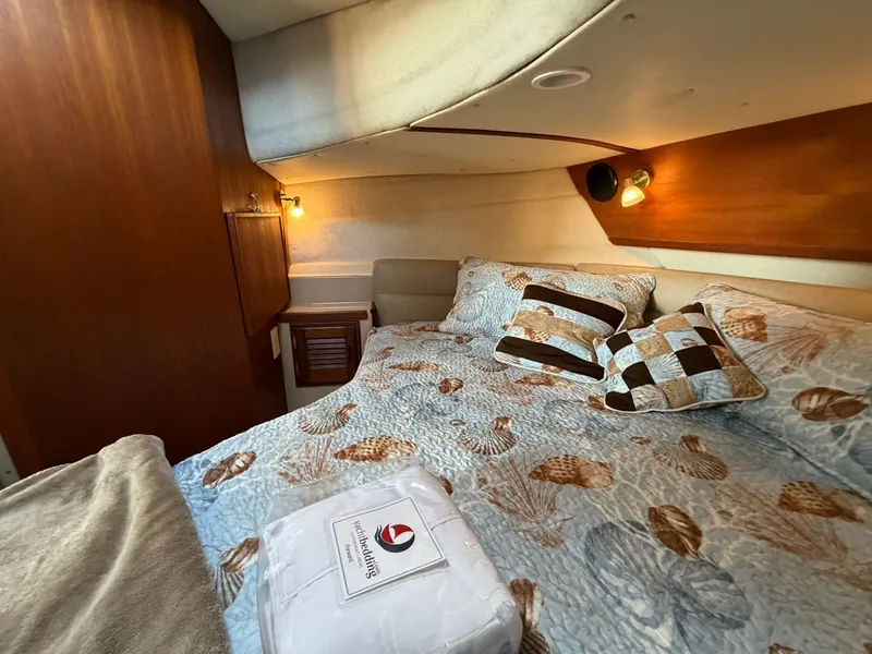 Slide: The Image of Interior of 2013 Ranger Tugs R-31 CB with cozy bed. - 47